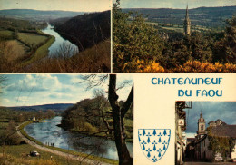 29  Cpm  CHATEAUNEUF Du FAOU , Les Bords De L'Aulne , Notre Dame Des Portes , Rue Principale , Jos , MX 698 (09060) - Châteauneuf-du-Faou