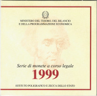 1999 Italia - Monetazione Divisionale Annata Completa FDC - Set Fior Di Conio