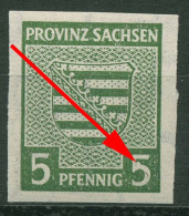 SBZ Provinz Sachsen 1945 Provinzwappen Mit Plattenfehler 68 X I Postfrisch - Andere & Zonder Classificatie