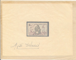AOF 1954 N° 49 Chasse Et Pêche Timbre Sous Pochette Sur Carton Signé Par La Dessinatrice Myrte Debard - Briefe U. Dokumente