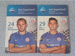 GIFT CARD - GERMANY - ARAL 128 - 2 CARDS - FOOTBALL - FC HANSA ROSTOCK - Gift Cards