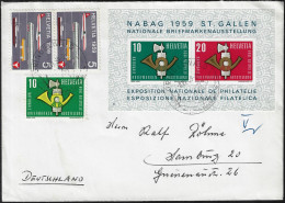 Suisse 1959 Y&T BF 16 Sur Lettre. Nabag St Gallen - Blokken