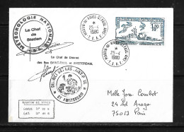 46- PO 80 Ct BOURDAIS 25.4.80 St Paul-AMS Sur Pli REPUBLIQUE ASSISE Signé Chef De District / METEO Signé - Covers & Documents