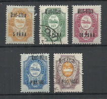 RUSSLAND RUSSIA 1909/10 Levant Levante MONT-ATHOS Mi 39 - 42 & 44 VIII */o - Levant