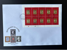 Guinée Guinea 2009 Mi. 6489 FDC Kleinbogen Feuillet Premier Timbre Polonais First Polish Stamp On Stamp Gold Or - ...-1860 Vorphilatelie