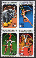 Allemagne Démocratique DDR - 1985 - Le Cirque - Eléphant - Trapéziste - Monocycle - Dompteuse - Y&T N° 2606/09 MNH ** - - Circus