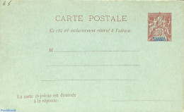 New Caledonia 1901 Reply Paid Postcard 10/10c, Unused Postal Stationary - Briefe U. Dokumente