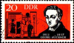 Rda Poste Obl Yv: 659 Mi:954 Georg Büchner Médecin Allemand (Beau Cachet Rond) - Gebraucht