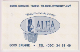 Visitekaartje - Carte De Visite - Brugge - Bistro Restaurant ALEA - Visiting Cards