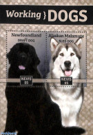 Nevis 2014 Dogs 2v M/s, Mint NH, Nature - Dogs - St.Kitts And Nevis ( 1983-...)