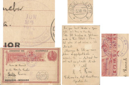 GUATEMALA - PAID REPLY "SERVICE INTERIOR"  POSTAL STATIONARY PC FROM QUEZALTENANGO DEPT. TO RUSSIAN EMPIRE - 1914 - Guatemala