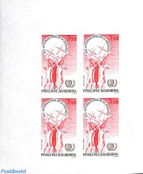 Andorra, French Post 1985 Int. Youth Year 1v, Imperforated Block M/s With 4 Stamps, Mint NH, Various - International Y.. - Unused Stamps