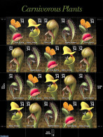 United States Of America 2001 Carnivorous Plants M/s, Mint NH, Nature - Flowers & Plants - Neufs