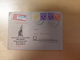 38 Pfennig - Ortsreko Brief - Nürnberg 15 - 30.10.45 - Bavaria - Reko -Provisorium - Brieven En Documenten