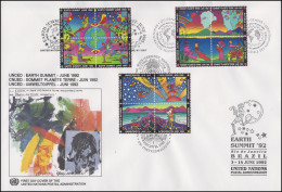 UNO Trio-FDC 2 UNCED-Konferenz 22.5.1992 - Otros & Sin Clasificación
