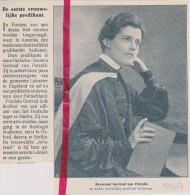 Leicester - 1° Female Vrouwelijke Predikant Gertrud Von Petzold - Orig. Knipsel Coupure Tijdschrift Magazine - 1907 - Non Classés