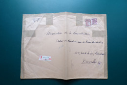 GROOT FORMAAT NR. 186  LETTRE RECOMM. JAMPREMY  BELGE - 1936-1951 Poortman