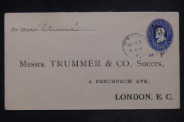 ETAS-UNIS - Entier Postal Sur Enveloppe Repiquée De New York Pour Londres - PAQUEBOT Etruria - 1899 - J 448 - 1901-20