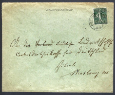 LETTRE EN PROVENANCE D'OBERHERGHEIM - CACHET PROVISOIRE - POUR STRASBOURG - Andere & Zonder Classificatie