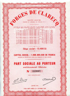FORGES  De CLABECQ; Part Sociale - Industrie