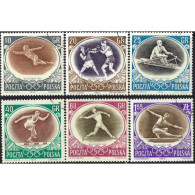 1956, Poland, 10gr-1.55gr, Fischer #843-#848, Metallography, UnWmk, P11¼, Used (60gr Is MHR) - Used Stamps