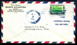 LETTRE DU HONDURAS - SAN PEDRO SULA - 1958 - POUR LA SUISSE - Honduras