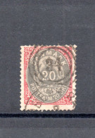Denmark 1875 Old 20 Ore Posthorn Stamp (Michel 28) Used Nr.cancel 34 - Gebraucht