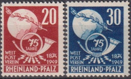 GIROSTAMPS - 1949 75 Aniversario De La Unión Postal Universal. UPU - Rijnland-Palts