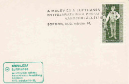 Hungary 1973, Aerophilatelie  Ausstellung SOPRON, MALÉV - Lufthansa - Briefe U. Dokumente