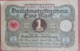 DUITSLAND. DARLEHENKASSENSCHEIN 1 MARK 1-3-1920 Pick 58 XF - Zwischenscheine - Schatzanweisungen