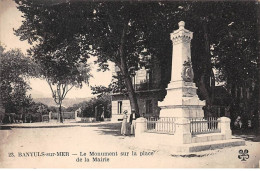 BANYULS SUR MER - Le Monument Sur La Place De La Mairie - Très Bon état - Banyuls Sur Mer