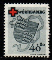 Franz. Zone Württemberg 1949 - Mi.Nr. 43 A - Postfrisch MNH - Württemberg