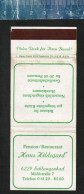 PENSION RESTAURANT HAUS HILDEGARD SCHLANGENBAD - OLD MATCHCOVER ISSUED GERMANY - Matchbox Labels
