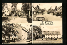 AK Tutow /Kr. Demmin, Alleestrasse, Erlenweg, Schule - Demmin