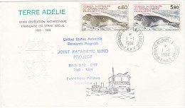 T.A.A.F FDC 1984 With SEALS (JOINT KATABATIC WIND PROJECT) - Autres & Non Classés