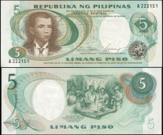 Philippines. Banknote 5 Piso. ND (1969). Unc. Paper. Cat# P.143a - Philippines
