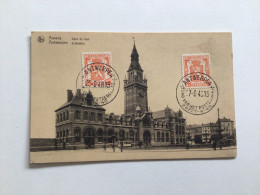 Carte Postale Ancienne (1948) Anvers Gare Du Sud - Antwerpen Zuidstatie - Antwerpen