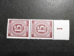 Kontrollrat Mi. 921 UR Paar Platte Durchgezähnt */Gummipunkt Mi. 35.-€ - Postfris
