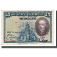 Billet, Espagne, 25 Pesetas, 1928-08-15, KM:74b, TTB - 1-2-5-25 Pesetas
