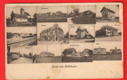 ZZZS-31  Gruss Aus Zollikofen Multiviews. Molkwewi, Post, Schulhaus, Bahnhof.   GElaufen 1916 Nach Weier - Zollikofen