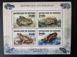 Burundi 2014 Mi. 3422 - 3425 Frog Grenouille Frosch Faune Fauna Reptiles - Grenouilles