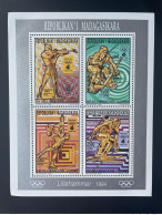Madagascar Madagaskar 1994 Mi. 1696-1699 BA Klb Gold Overprint Olympic Games Winter Lillehammer Jeux Olympiques Hiver - Madagaskar (1960-...)
