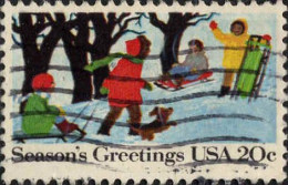 USA Poste Obl Yv:1458 Mi:1607 Season's Greetings (Lign.Ondulées) - Oblitérés