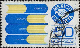 Mexique Poste Obl Yv:1088 Mi:1797Ax Exporta Libros Ciencia Arte Letras (Beau Cachet Rond) - Messico