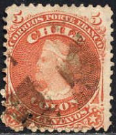 Chili Poste Obl Yv:  13 Mi:10 Christophe Colomb (Obl.mécanique) - Christopher Columbus