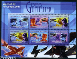 Guinea, Republic 2007 Georges Guynemer 6v M/s, Mint NH, History - Transport - Aircraft & Aviation - World War I - Flugzeuge