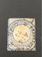 Timbre Empire 7 Krauser Bleu Oblitération Francfort - Gebraucht