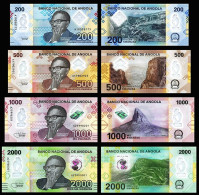 Angola Paper Money 2020 Banknotes 200-2000 Kwacha Polymer  UNC  Banknote - Angola
