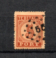 Nederland 1870 Zegel P 1 Port (dun Plekje) Met Puntstempel 55 (Helmond) - Portomarken
