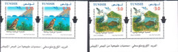 2025/Tunisie/Euromed Postal/Réserves Naturelles Méditerranéennes :Faune & Flore/en Paire  4V - MNH****** - Milieubescherming & Klimaat